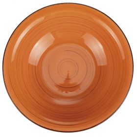 Piatto fondo arancio in stoneware
