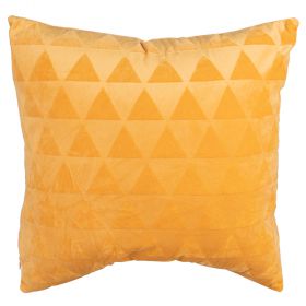 Cuscino arredo 43x43 cm in tessuto effetto velluto, giallo ocra, Xmas
