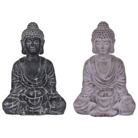 Buddha decorativo posizione del loto in poliresina 32,8x23,3x47 cm, Esté