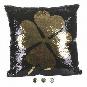 Cuscino arredo quadrifoglio 40x40 cm con paillettes