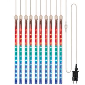 Cascata luminosa 10 tubi 240 led multicolor 3 m, Santa's House