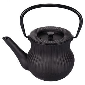 Teiera nera 1L in ghisa, filtro in acciaio inox