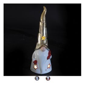 Babbo Natale led h. 26,5 cm in ceramica, XMas
