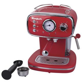 Macchina automatica caffè espresso rossa 1100 W, Kooper