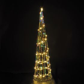Albero a cono luminoso, 60 microled, bianco caldo, Santa's House