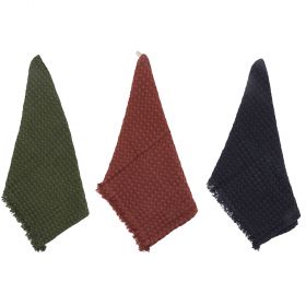Set 3 strofinacci in cotone a nido d'ape, Waffle Terra