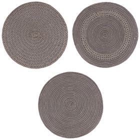 Tovaglietta tonda misto lino, Shades of Chocolate