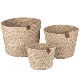 Set 3 ceste in fibra naturale, Natural