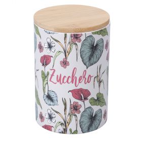Barattolo zucchero 750 ml in gres, Botanico