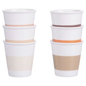 Set 6 tazzine caffè 60 ml in porcellana, Daily Chocolate