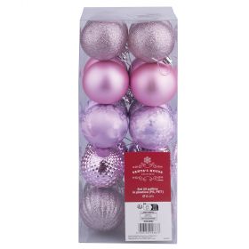 Set 20 palle di Natale rosa assortite Ø6 cm, Santa's House