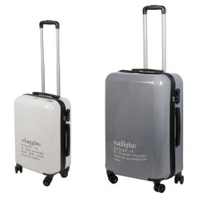 Set 2 valigie rigide, 4 ruote girevoli 360°, Victionary