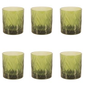Set 6 bicchieri whiskey verdi 300 ml, Alsazia