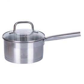 Casseruola con coperchio in acciaio inox 14 cm, induzione, Inox SìChef