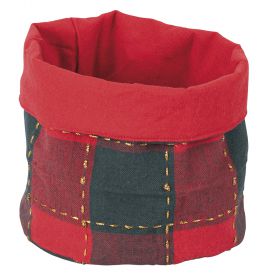 Cestino pane natalizio, Tartan red
