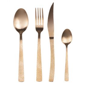 Set 24 posate, rame opaco, Stone