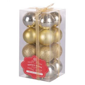 Set 16 palle di Natale, oro Ø5 cm