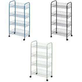 Carrello da cucina 4 ripiani con ruote
