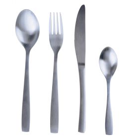 Set 24 posate silver satinato, Manhattan Sibilla