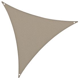 Vela ombreggiante triangolare, waterproof, 3x3 m, ecrù, Esté