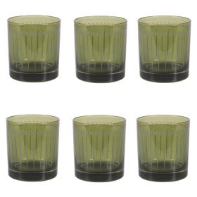 Set 6 bicchieri whiskey verdi 300 ml, Lorena