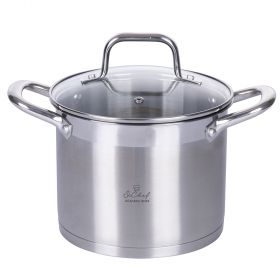 Pentola con coperchio in acciaio inox 16 cm, induzione, Inox SìChef