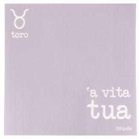 Tovaglietta quadrata zodiaco grigio, S.P.Q.eRe Toro