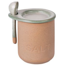 Barattolo sale 400 ml in ceramica con cucchiaino, Pompei