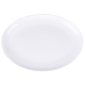Piatto portata ovale in vetro, bianco, Sibilla