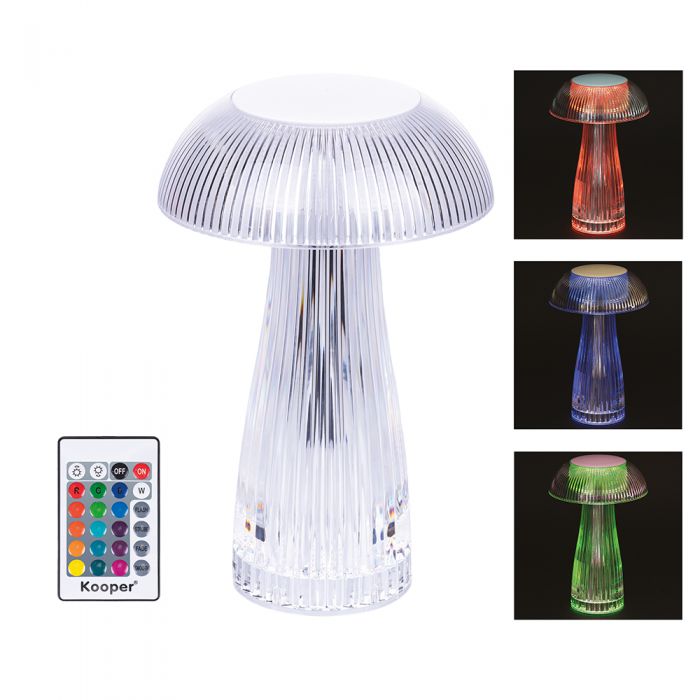 Lampada touch Jellyfish RGB ricaricabile con telecomando Koo