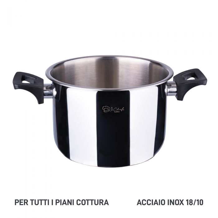 Pentola 22 cm con scolapasta e coperchio