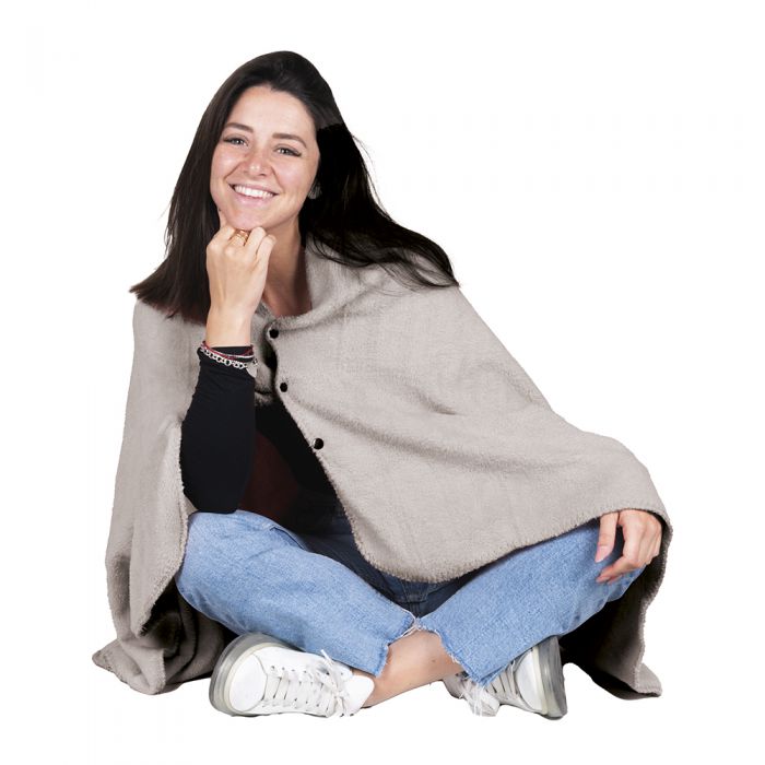 poncho con bottoni