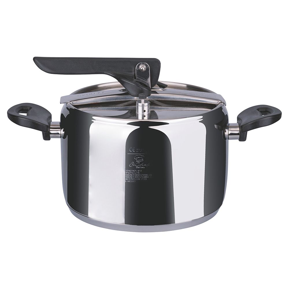 Pentola in acciaio inox, con coperchio, 35 litri, per induzione, con manico, perfetta per cucinare stufati