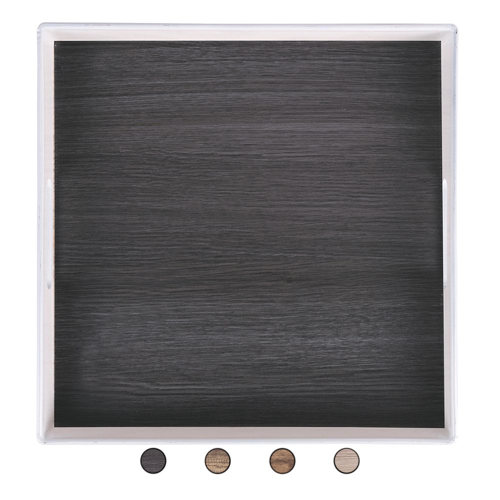 Spetebo Set 2 Vassoio Decorativo In Alluminio Nero | Ø 33 Cm | Piatti Portacandele O Da Portata