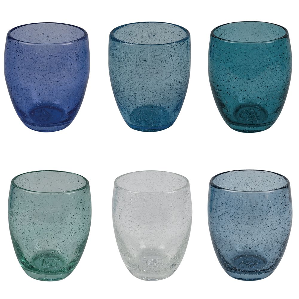 TarHong Oceanic Ombre - Bicchieri in acrilico di alta qualità, 351,5 g, blu, set da 6