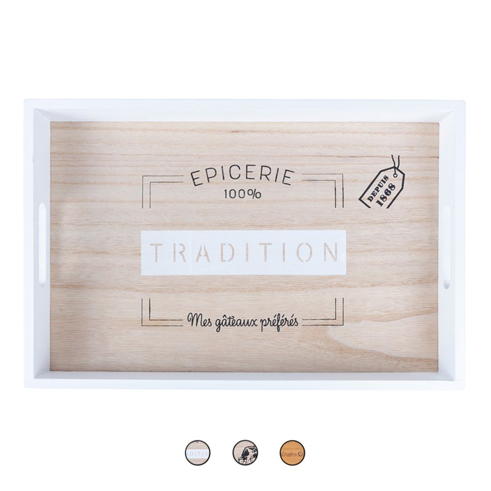 Vassoio Portata 50x25cm Vassoio Centrotavola In Legno GICOS