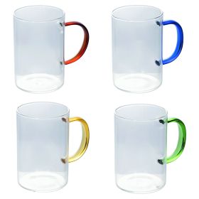 yasoe Teiera Quadrata nel Vetro con Infusore, Teiera nel Borosilicato da 550 Ml con Filtro, Teiere Un Foglia Trasparente per tè Sfuso