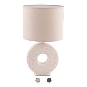 Lampada da tavolo, base tonda in ceramica 40 W, Sibilla