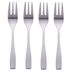 Set 4 forchettine dessert Manhattan acciaio inox, silver satinato, Sibilla