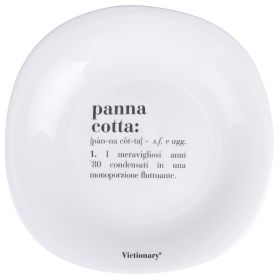 Piatto frutta quadrato in vetro opalino