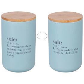 Barattolo sale 1000 ml in gres e bamb&#249;, Victionary