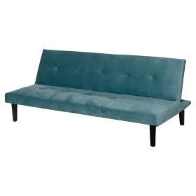 Divano letto 2 posti 166x77x65,5 cm, verde lago, Sibilla