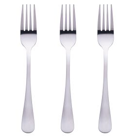 Set 3 forchette 5Th Avenue in acciaio, silver lucido, Sibilla