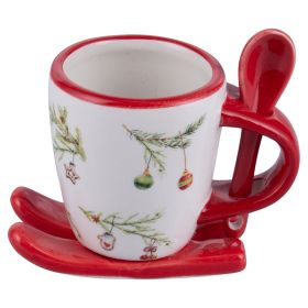 Tazzina caffè con slitta e cucchiaino, Rametto