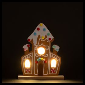 Casa di zucchero decorativa con led h. 22 cm, Santa's House