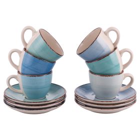 Set 6 tazzine caff&#232; con piattino