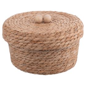 Relaxdays Vassoio Rotondo In Fibra Vegetale Con Manici – Perfetto Per Colazione A Letto E Serate Sul Divano