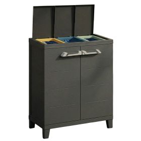 Pattumiera per raccolta differenziata in plastica PP 66x40x88 cm, Prime