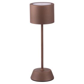 Lampada da tavolo touch ricaricabile, marrone, Aladina