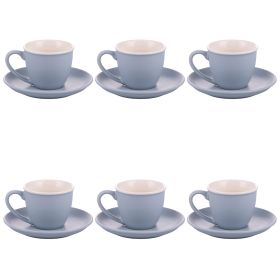 Set 6 tazzine caff&#232; 100 ml con piattino, Cristallo di luna, Forma